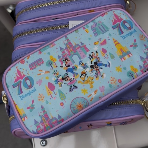 Disneyland's 70 Anniversary Small Pouch Disney x Stoney Clover Lane! NWT! 💖 - Picture 1 of 5